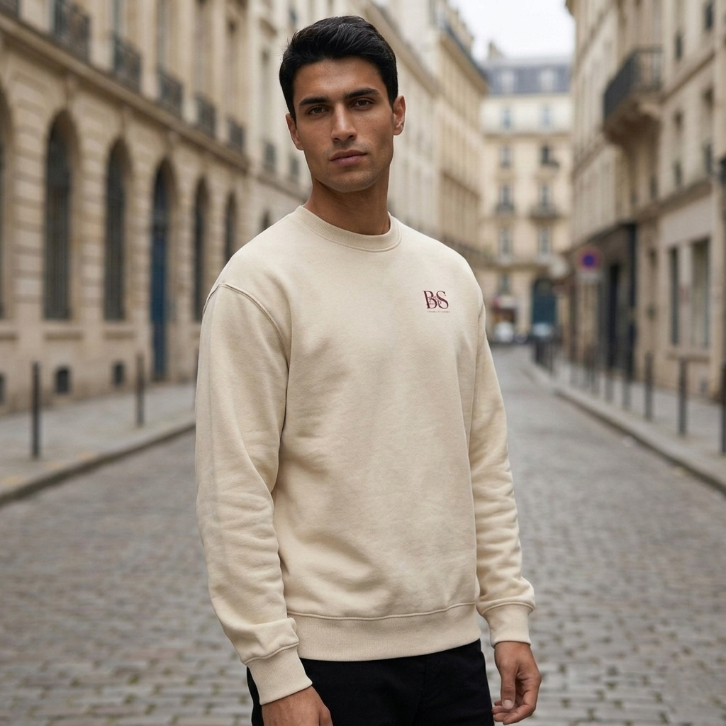 Sudadera ESTOA — Filosofía Estoica | Heavyweight Oversize | Edición Vintage White/Blanco