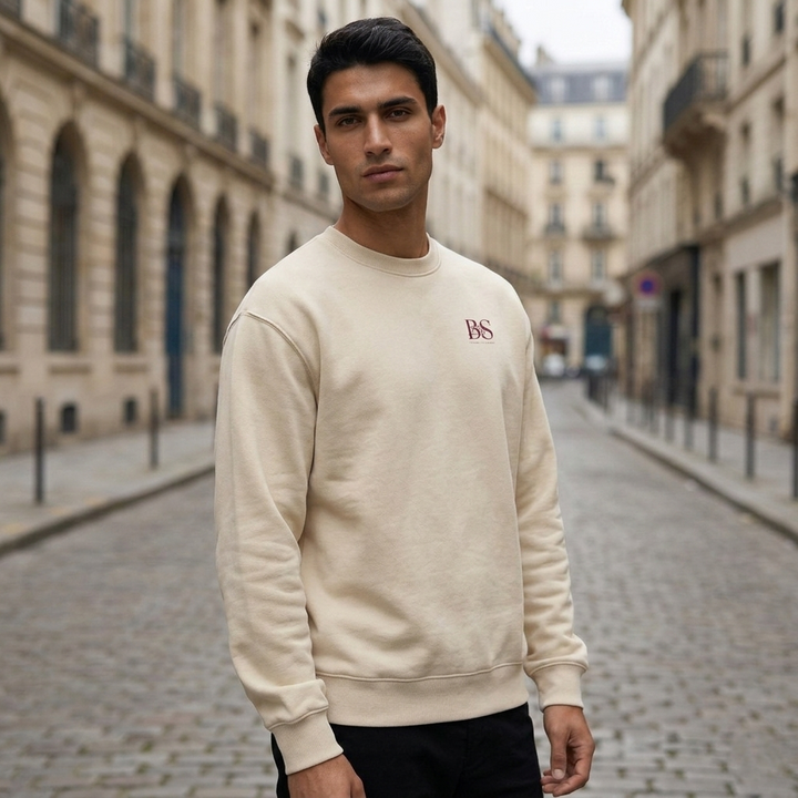 Sudadera ESTOA — Filosofía Estoica | Heavyweight Oversize | Edición Vintage White/Blanco