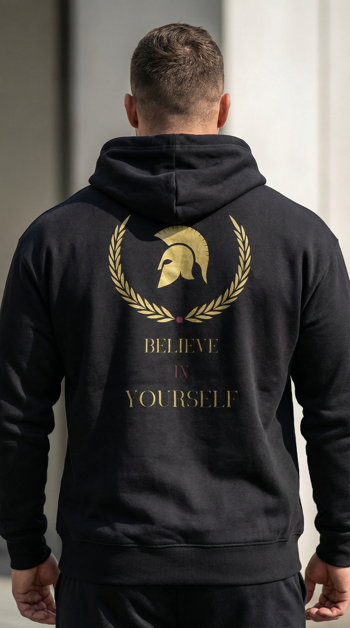 Sudadera Orgánica Spartan – Believe in Yourself | Be Stoic