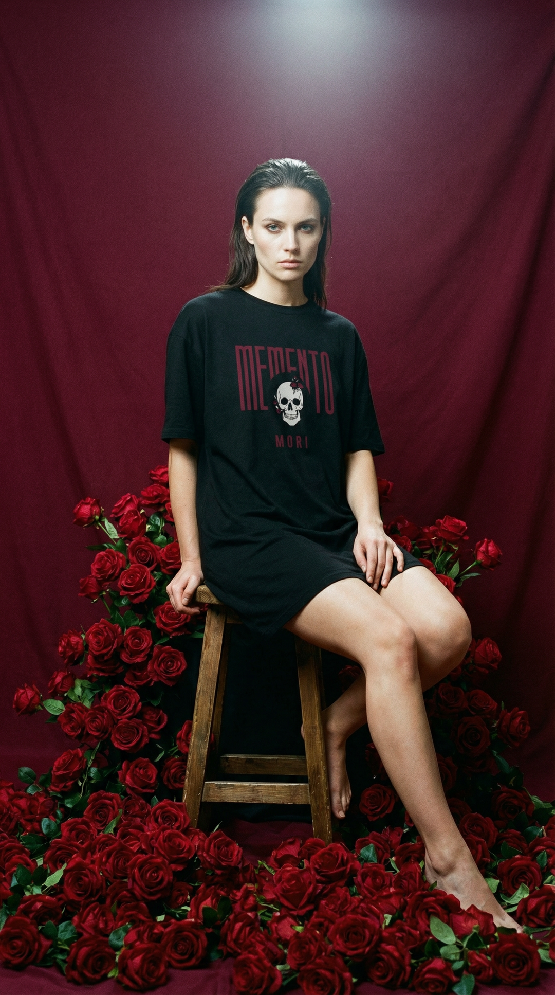 Vestido Camiseta Oversize Mujer Be Stoic – Edición Memento Mori