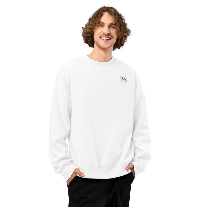 Sudadera ESTOA — Filosofía Estoica | Heavyweight Oversize | Edición Vintage White/Blanco
