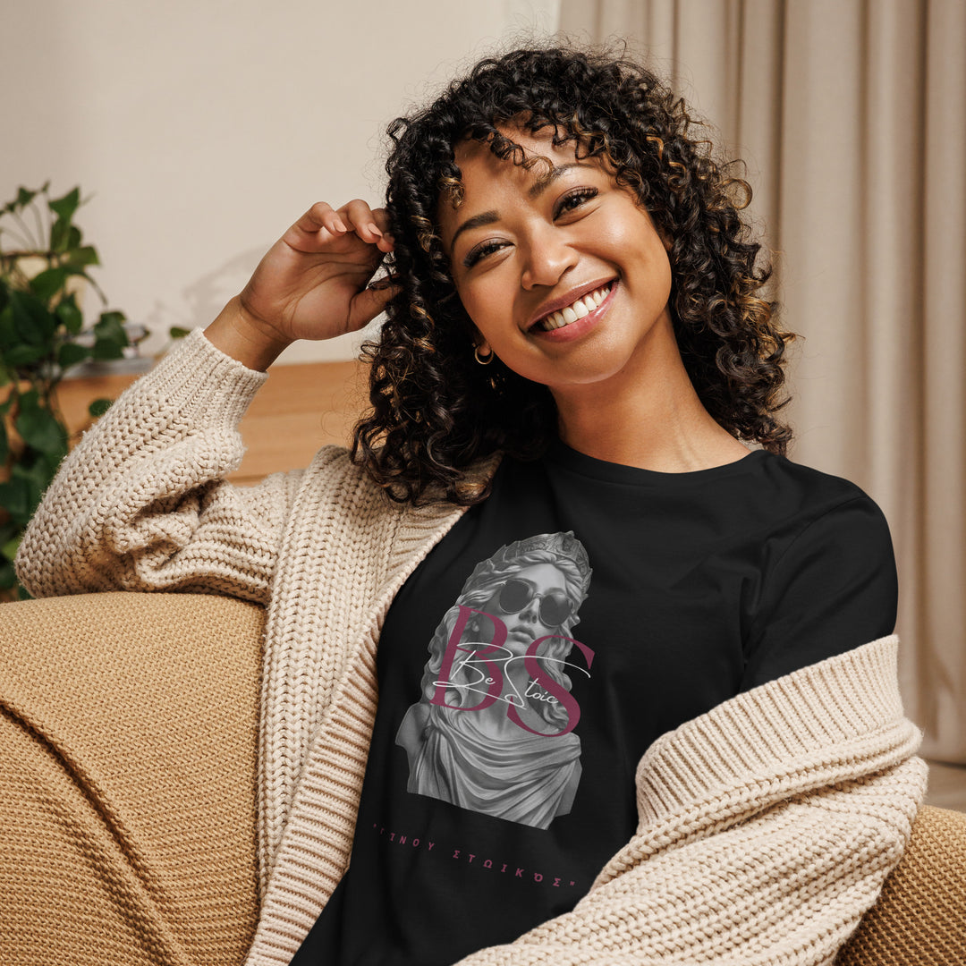 Camiseta negra Mujer Victoria — Be Stoic