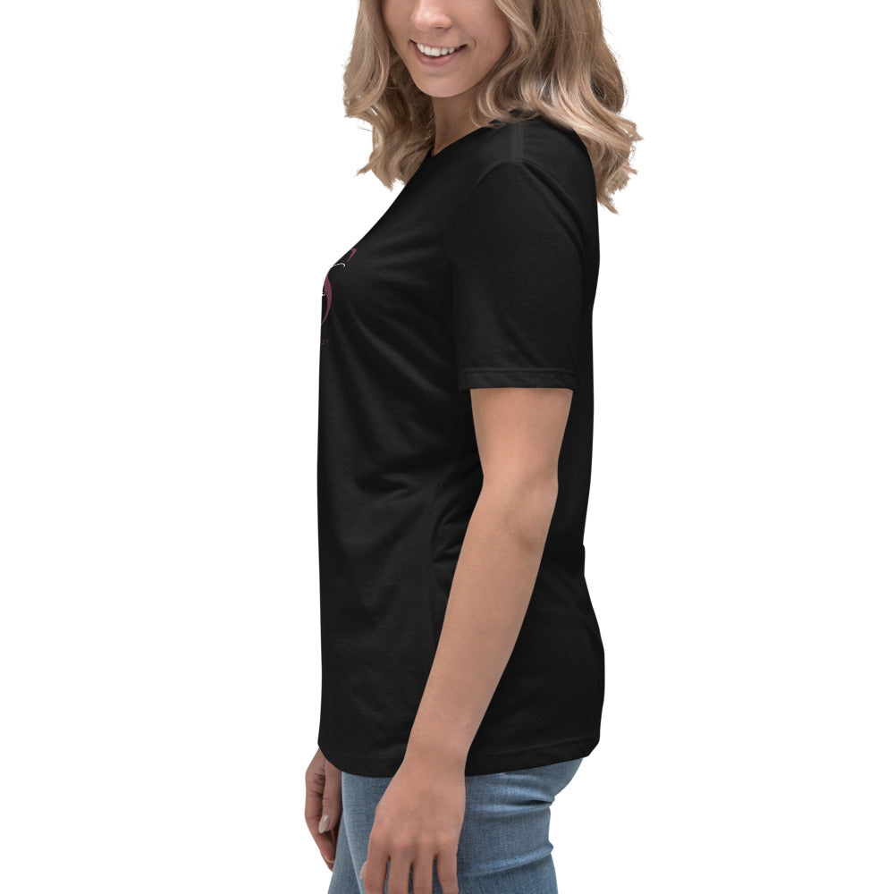 Camiseta Mujer Negra Be Stoic Signature – Algodón Premium | Corte Relajado